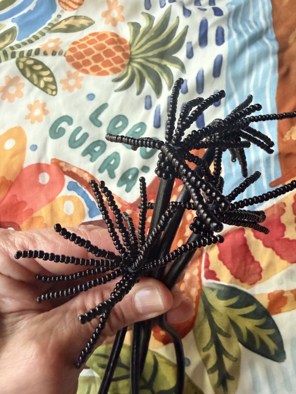Farm Rio Black Lace-Up Beaded Tassel Flat Sandal | Size 8 | NWOB - Picture 6 of 7